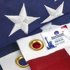 VIPMEN tear-proof nylon flag 3x5 ready for outdoor display with lasting durability.