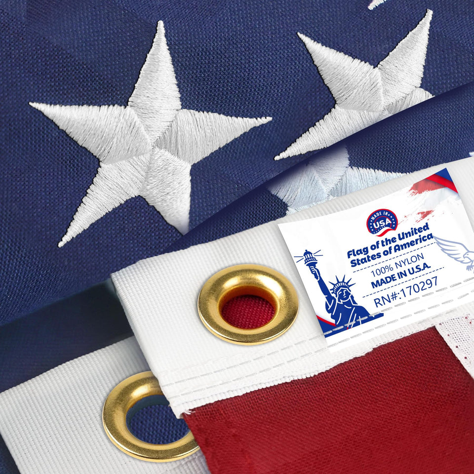 VIPMEN tear-proof nylon flag 3x5 ready for outdoor display with lasting durability.