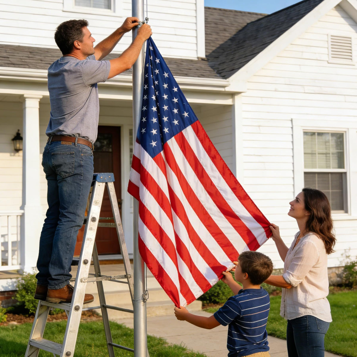 VIPMEN 100% nylon flag fabric maintains smooth stripes and clean lines.