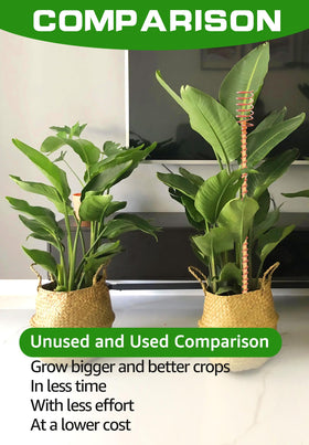 VIPMORE 13-inch stakes arranged in a raised bed illustrate easy setup and plant stability.