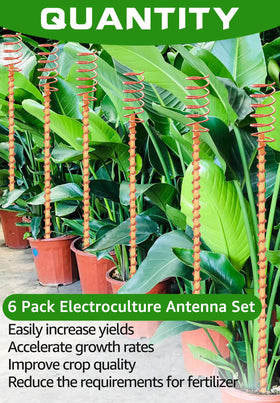 VIPMORE electroculture copper antenna close-up highlights durable bamboo and copper build for long-lasting use.