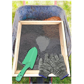 VIPMORE Soil Sifter wood frame overview for easy, lightweight soil screening.