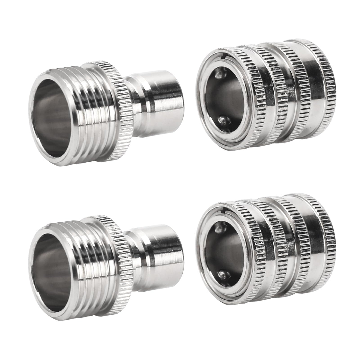 VIPRUSH stainless steel quick connect set shown for durable outdoor use.