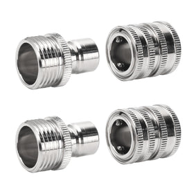 VIPRUSH stainless steel quick connect set shown for durable outdoor use.