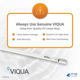 VIQUA S410RL-HO lamp disinfection process illustration.
