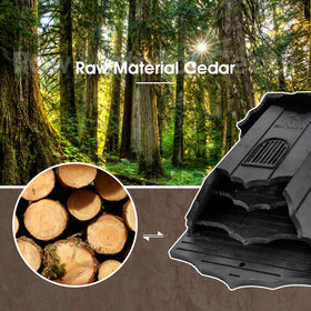 VIREESR weatherproof finish guards wood through seasons.