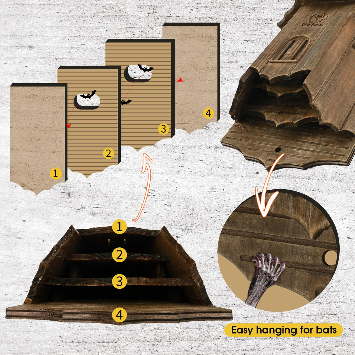 VIREESR cedar waterproof bat box built for harsh weather
