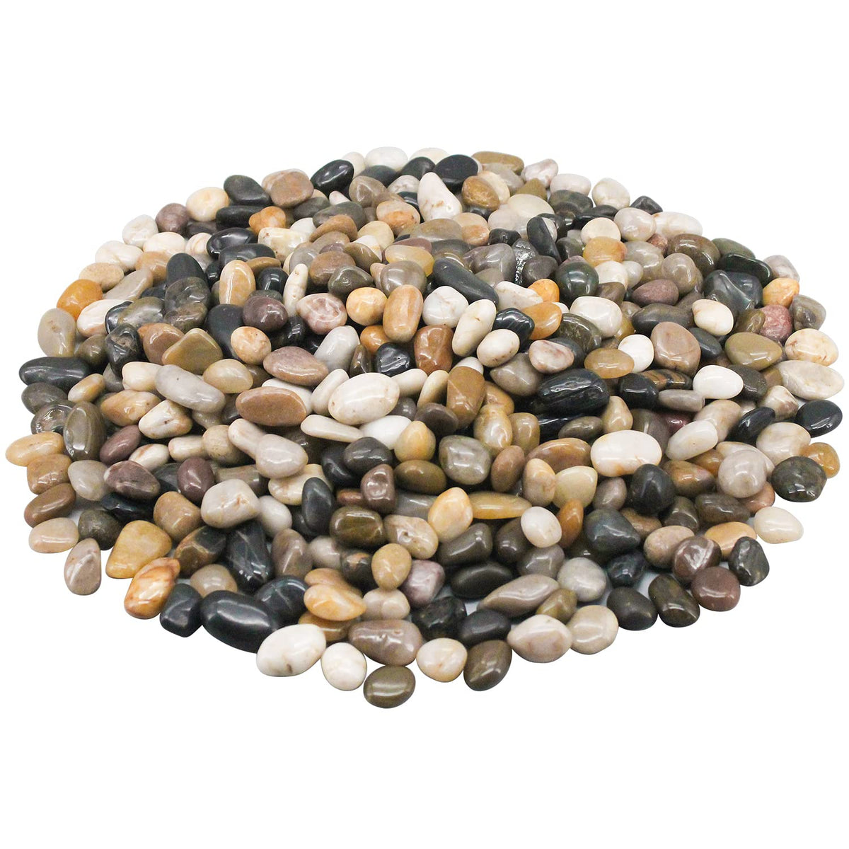 Virekm river rocks pack close-up for decorative use in aquariums and planters