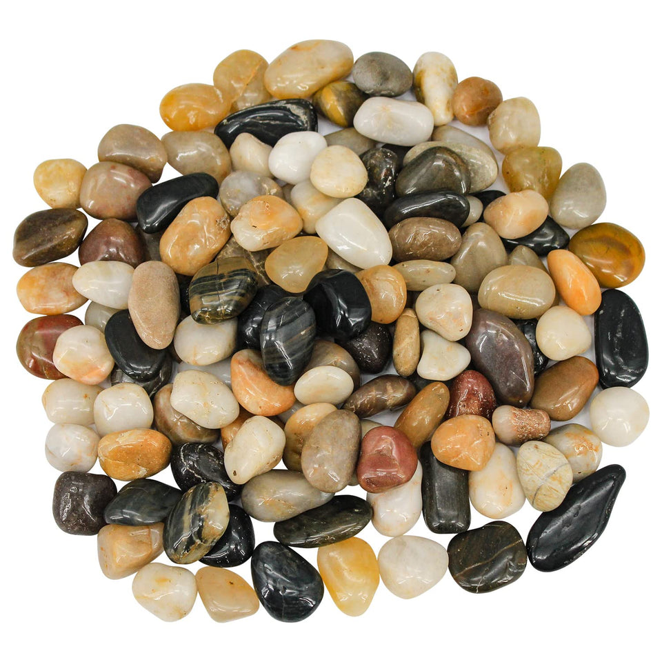 Virekm succulent rocks bag closeup showing natural color variation for decorative accents