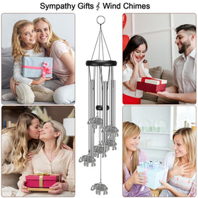 Virekm wooden-hanger windchime combines wood and aluminum for durability.