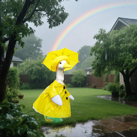 VireoSpire rain hat for goose completes the weather ready look