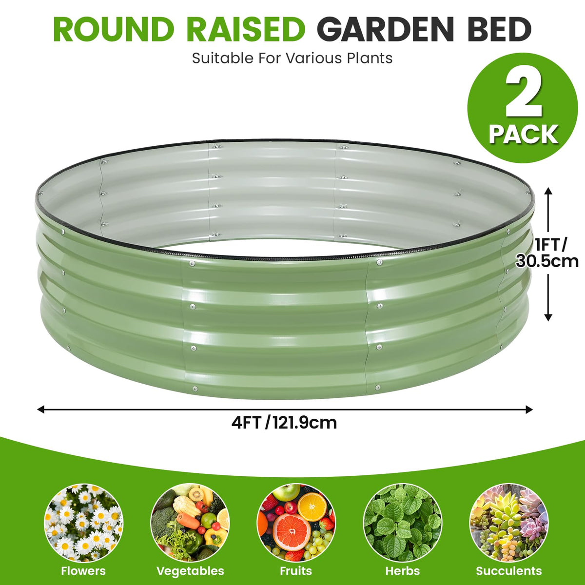 Assembly with bolt and nut set shown for quick setup of the VIREO GARDEN bed.