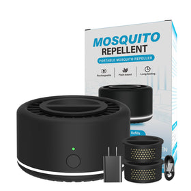 Virine mosquito repeller on outdoor patio creating a comfortable, bug-free seating area