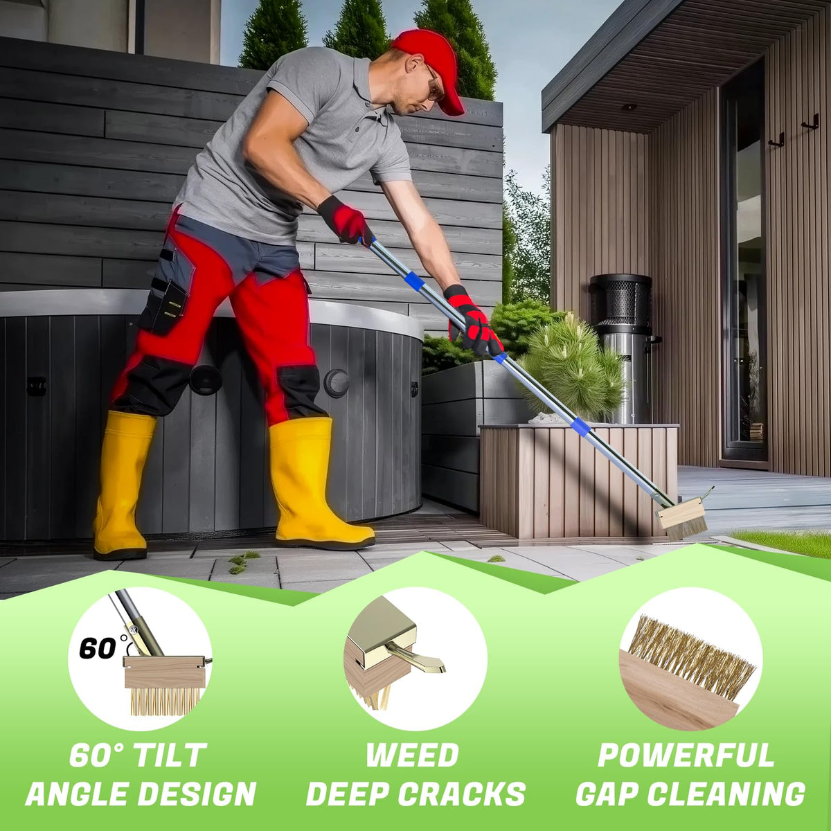 Viscogrip stainless-steel construction delivers durable, corrosion-resistant performance in outdoor settings