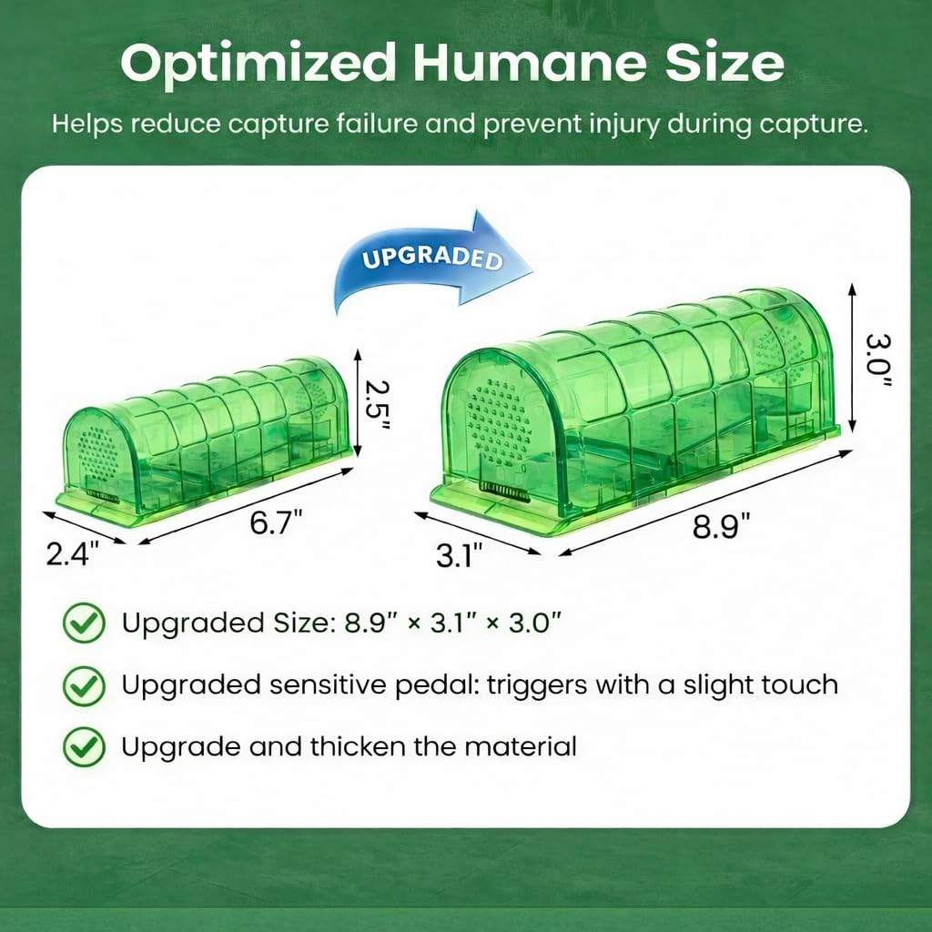 VisidgeB2C humane trap indoor-outdoor flexibility supports use in kitchens, garages