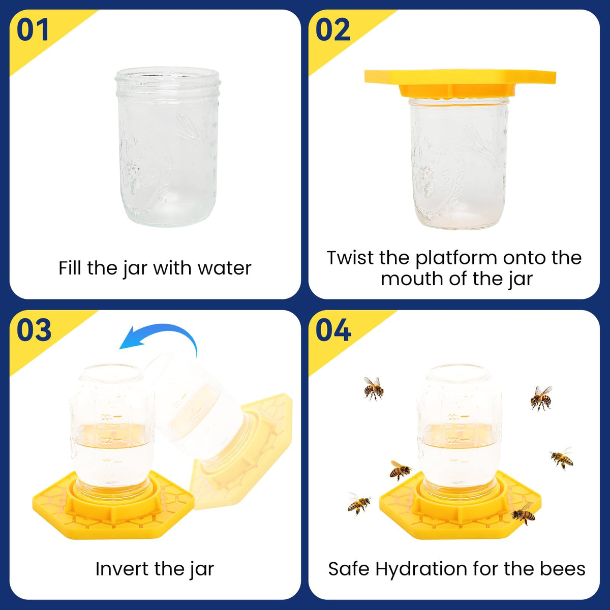 Two-pack VisidgeB2C bee feeders enable multiple stations