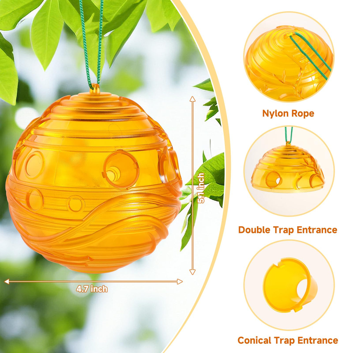 VisidgeB2C wasp trap with customizable bait options for attraction