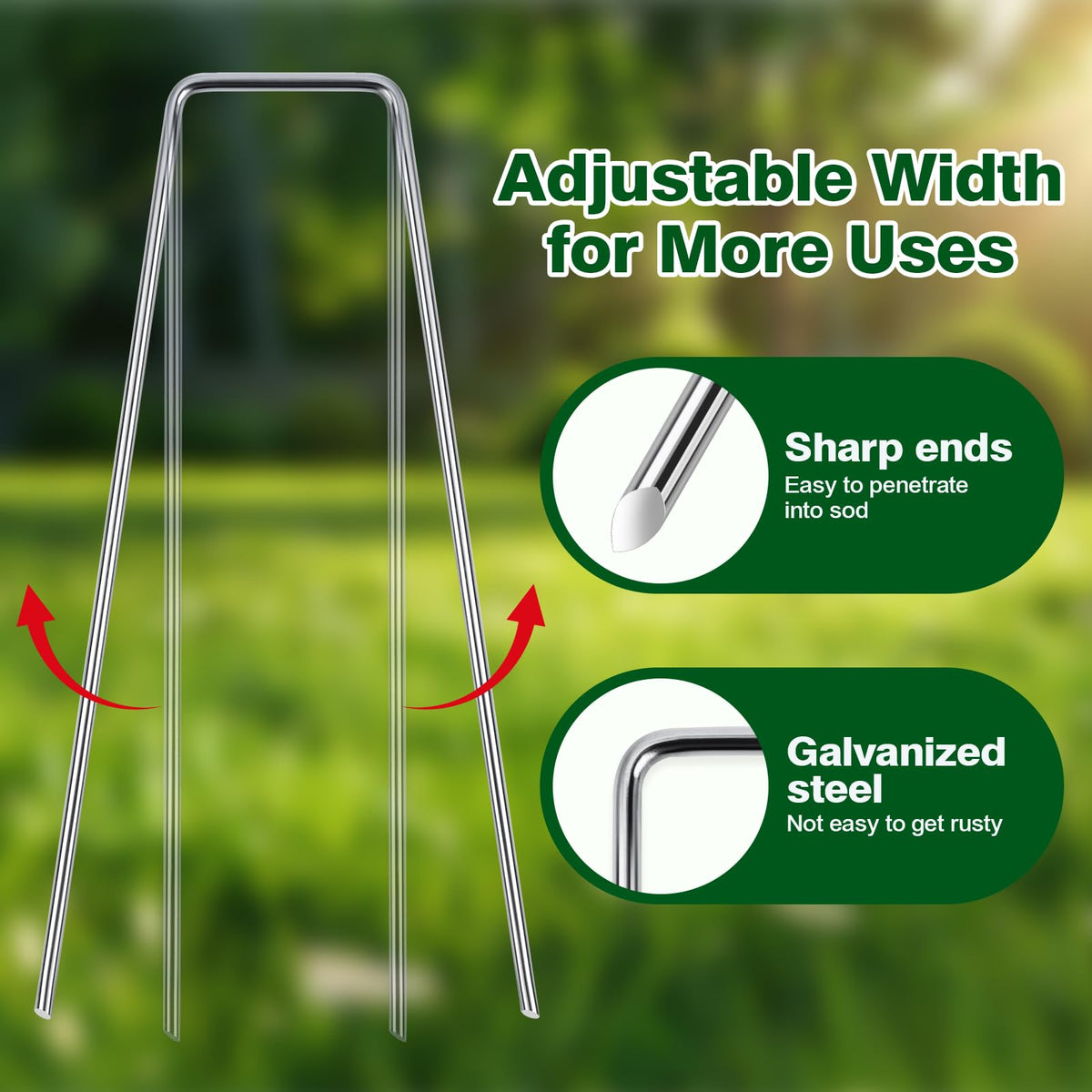 VISRIE U-shaped anchors adapt to different widths for versatile projects.
