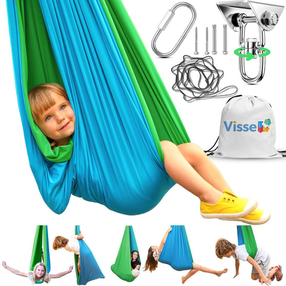 VISSE Sensory Swing cocoon close-up with soft fabric for calm time