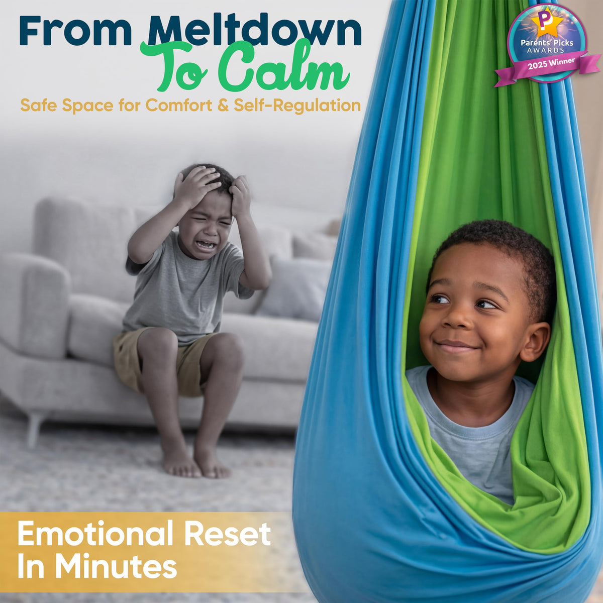 VISSE Sensory Swing breathable fabric highlights comfortable, adaptive support