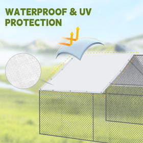 VitalCozy chicken run cover showing durable PE material for long-term use.