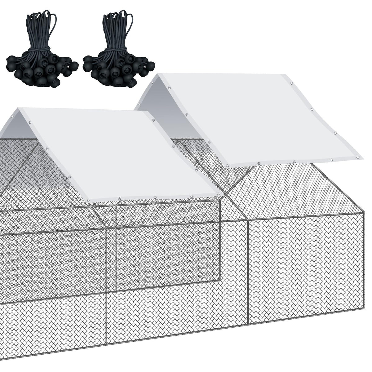 VitalCozy coop cover top view with waterproof protection for outdoor poultry.