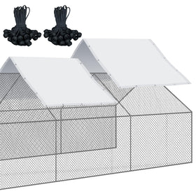 VitalCozy coop cover top view with waterproof protection for outdoor poultry.