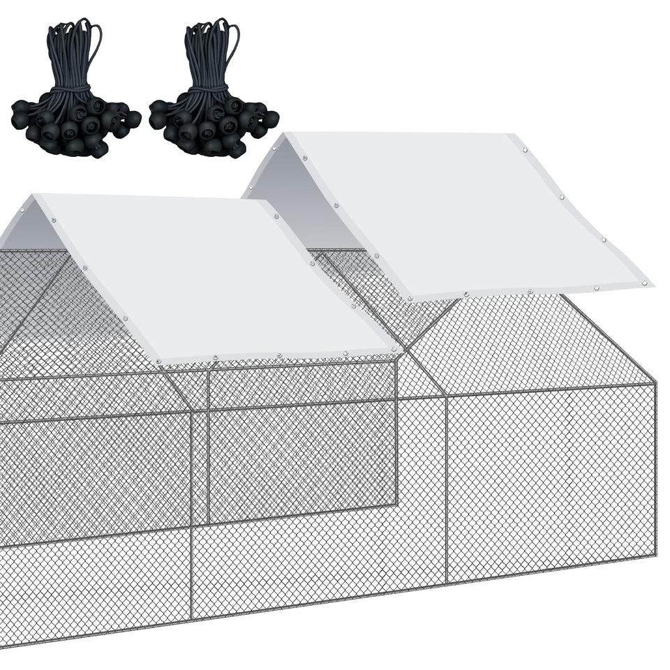 VitalCozy coop cover top view with waterproof protection for outdoor poultry.