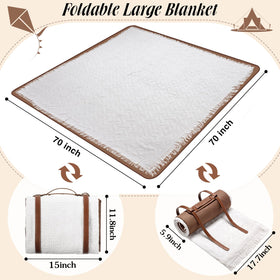 VitalCozy large outdoor blanket 71x71 provides ample space for family gatherings.