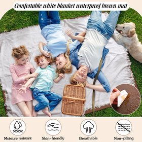 VitalCozy waterproof bottom layer with Oxford fabric keeps surfaces dry outdoors.