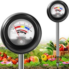 Vitamicor 4-in-1 soil tester front view with clear dial for quick readings