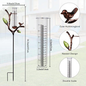 Viterlight 7-inch tube provides easy reading of rainfall amounts.