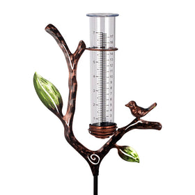 Viterlight Rain Gauge with branch design for garden rainfall readings.