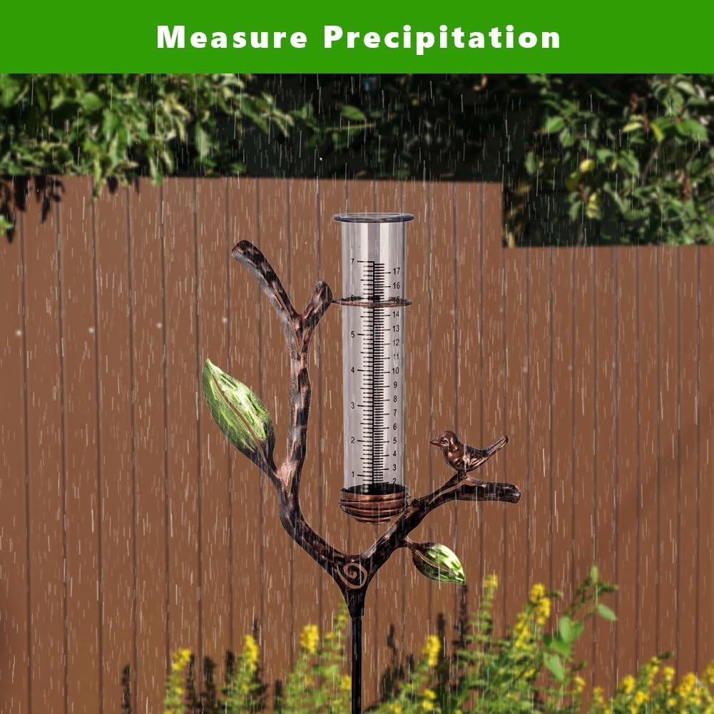 Viterlight rain gauge suitable for patio or lawn monitoring in any season.