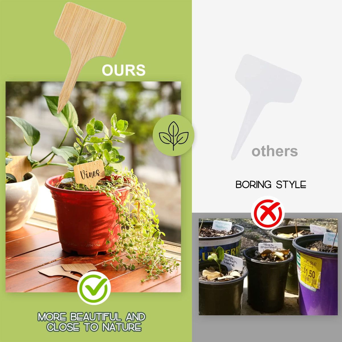VITEVER 100-pieces label pack keeps garden organized.