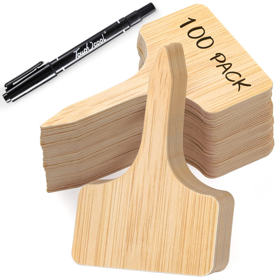VITEVER plant label with T-Type design fits pots for easy labeling.