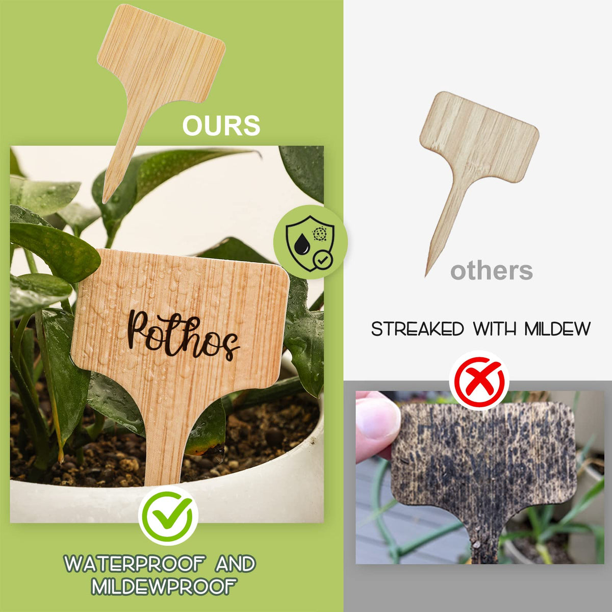 VITEVER waterproof PVC labels stay durable outdoors.
