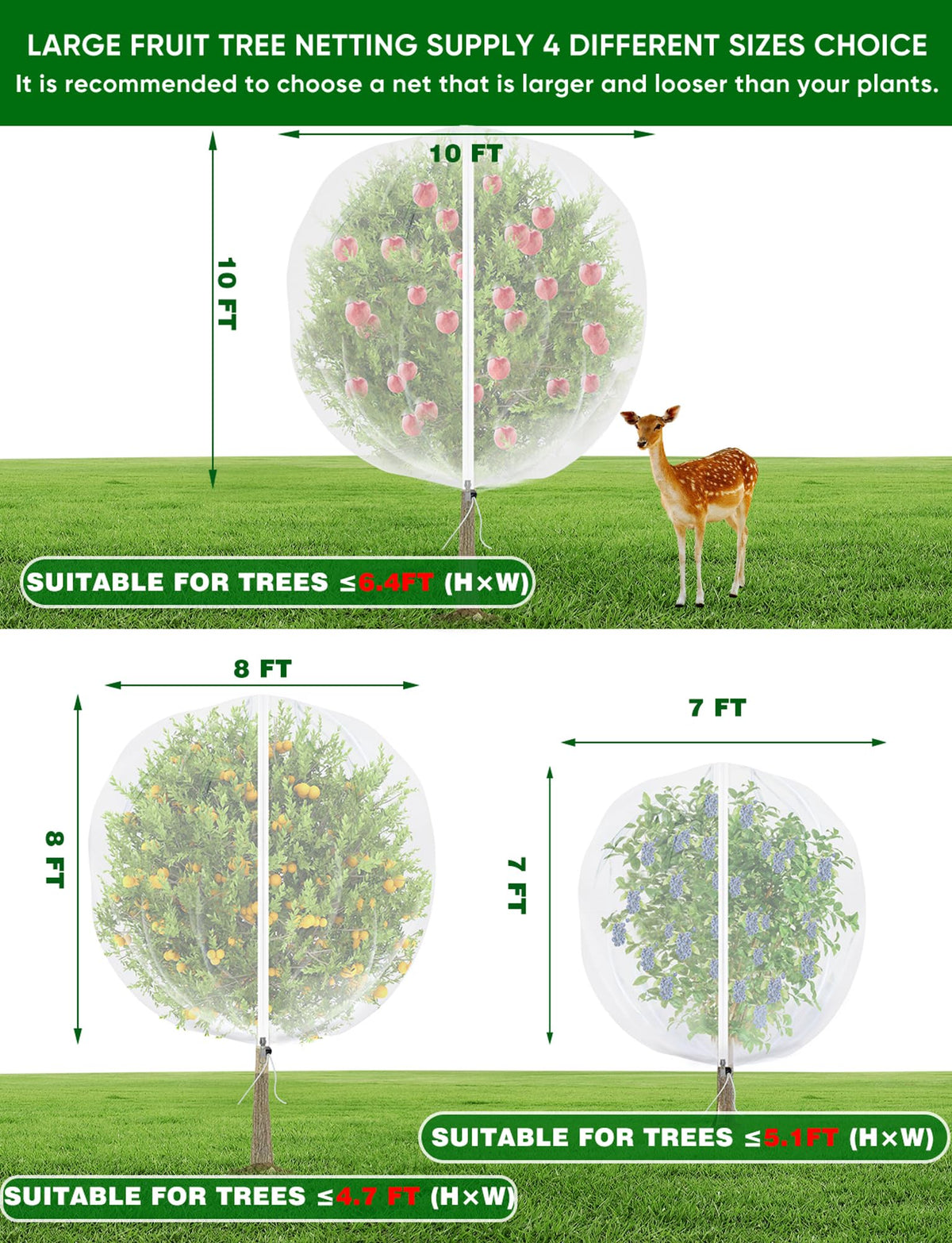 VITI breathable netting allows sunlight and air for natural ripening.