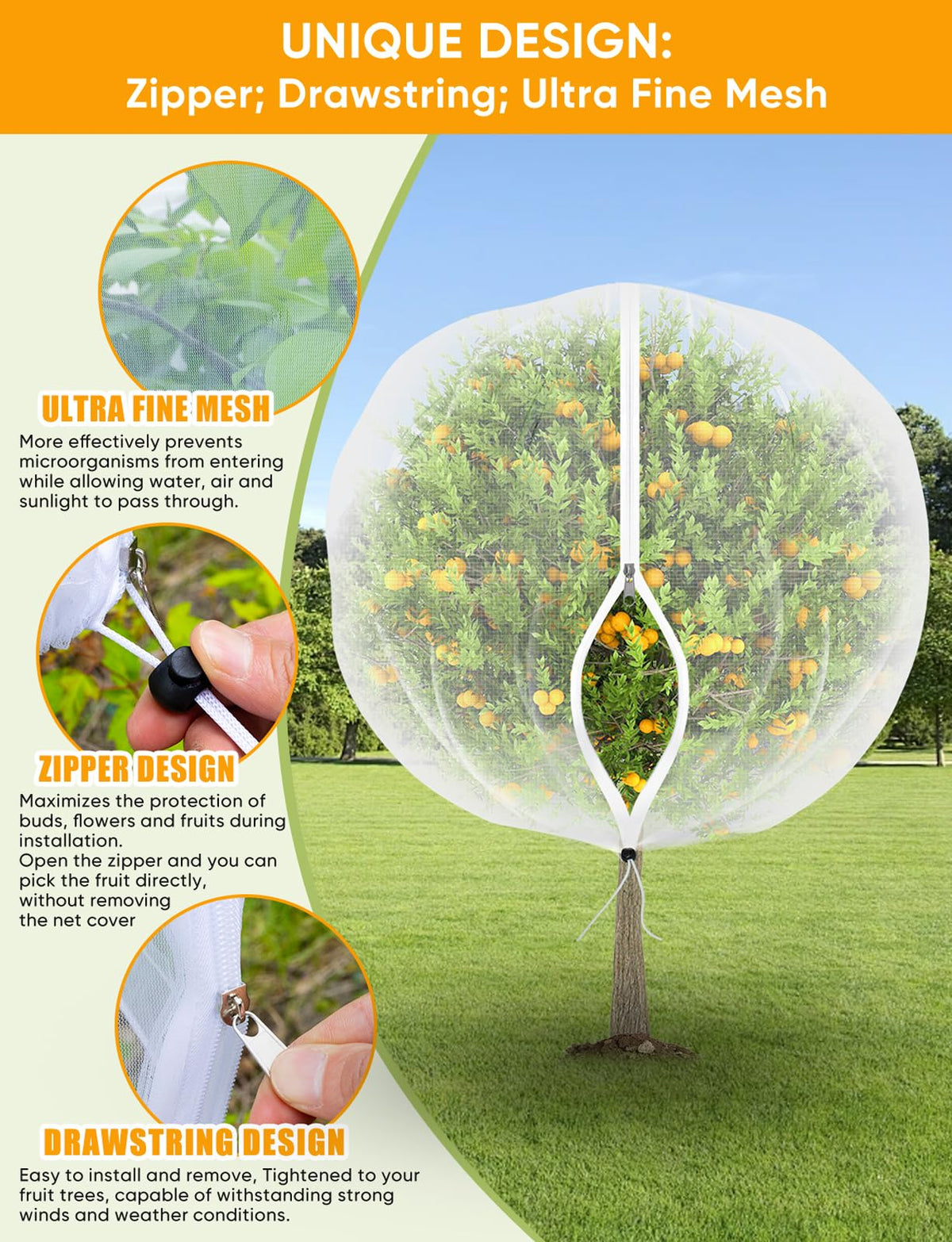 VITI netting shields blueberry bushes from pests while maintaining sunlight