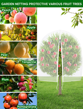 VITI netting draped over a tree provides 360-degree pest protection with airflow.