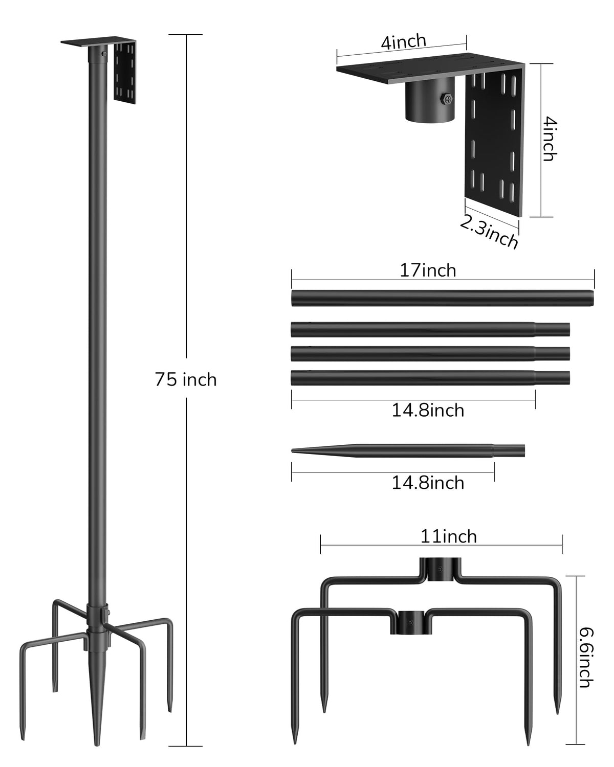 VIUBIRD multipurpose stand supports feeder, camera, birdhouse, or weather gear.
