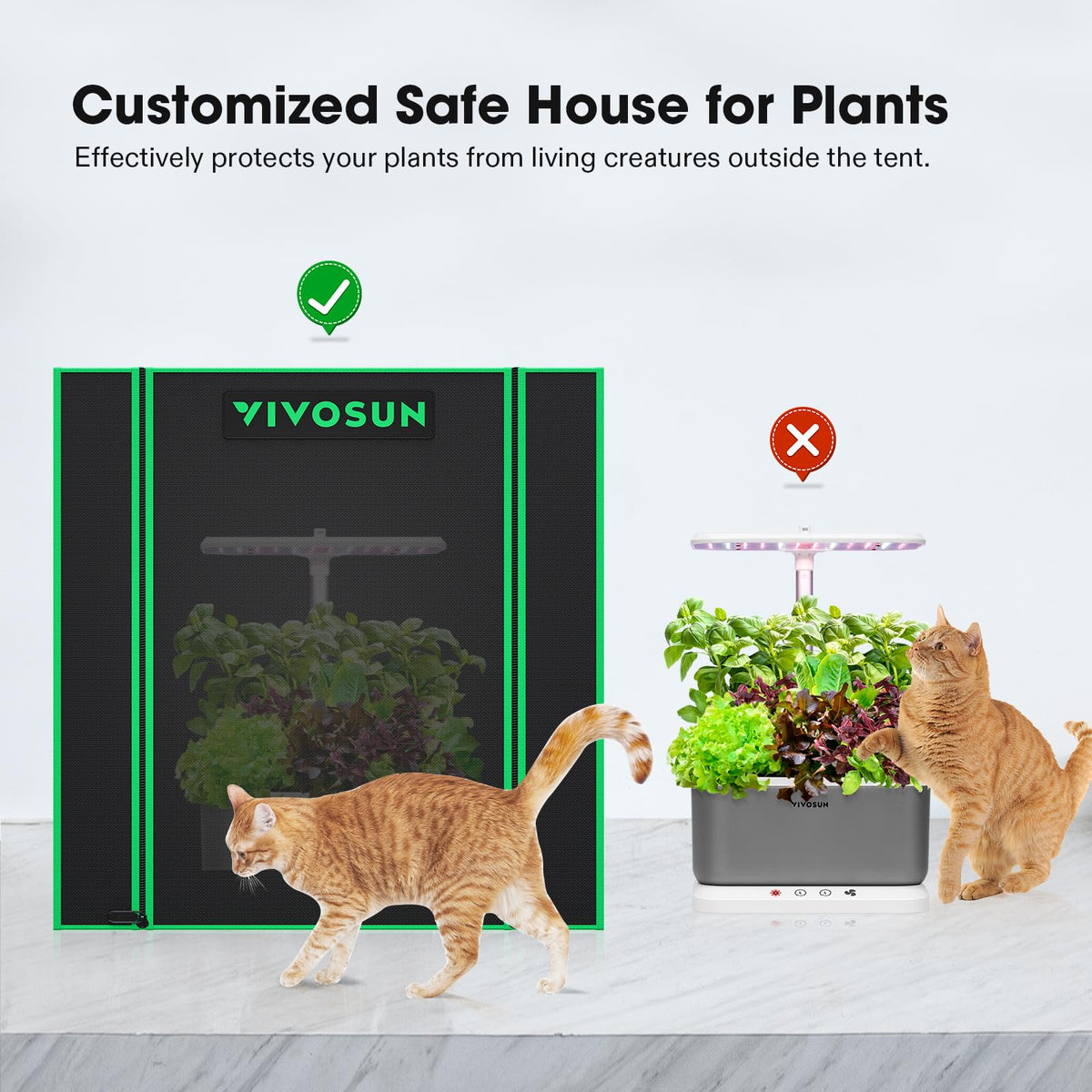 VIVOSUN cable hole port for neat wiring in hydroponic setups