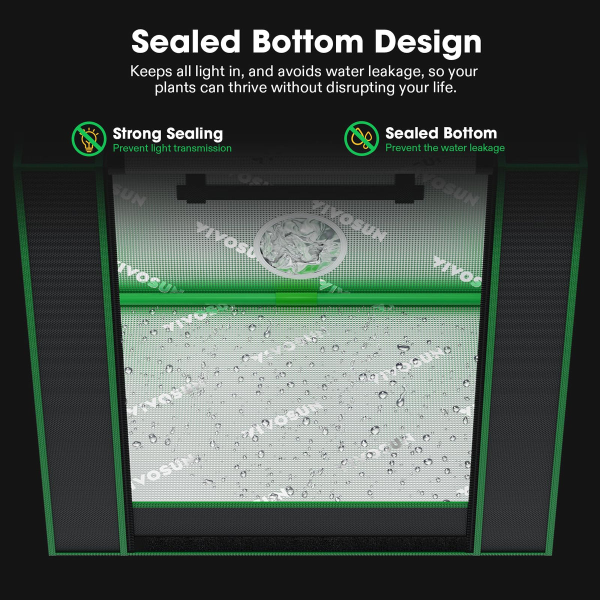 VIVOSUN sturdy fiberglass pole frame supports reliable year-round use