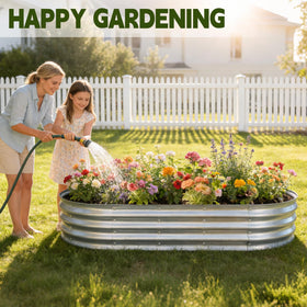 Vivagarden heavy-duty steel close-up highlights rust-resistant galvanized surface.
