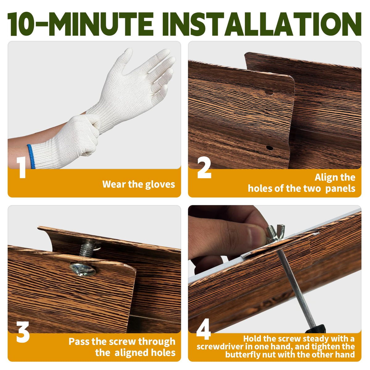 Vivagarden included tools and wing-nut design enable quick, safe assembly.