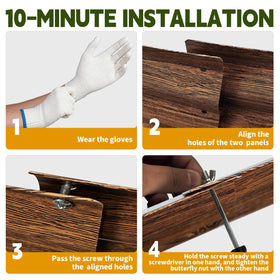 Vivagarden included tools and wing-nut design enable quick, safe assembly.