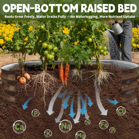 Vivagarden open-bottom design promotes healthier root growth and better drainage.