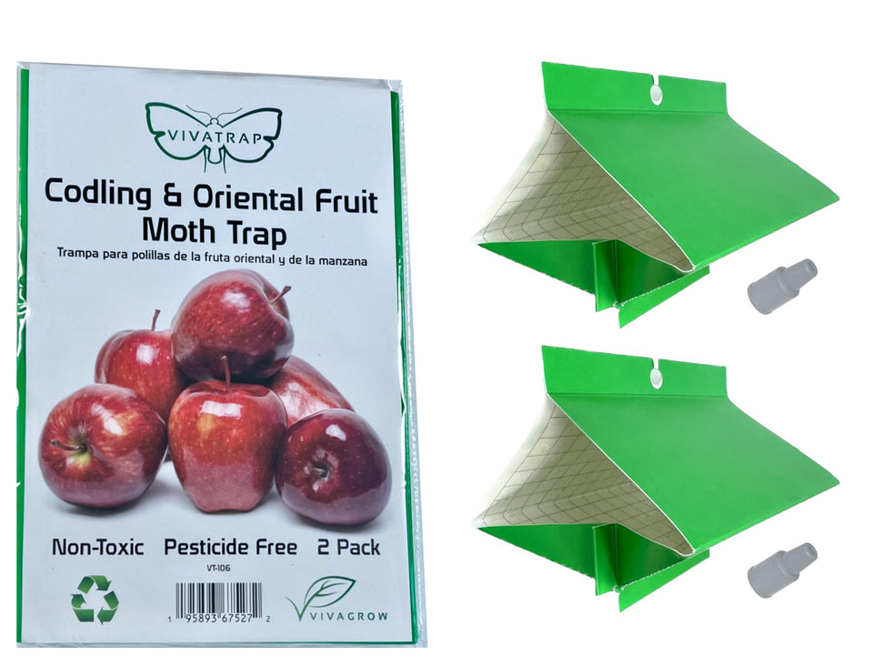 VivaGrow VivaTrap VT-106 packaging shows two complete traps for easy orchard protection.