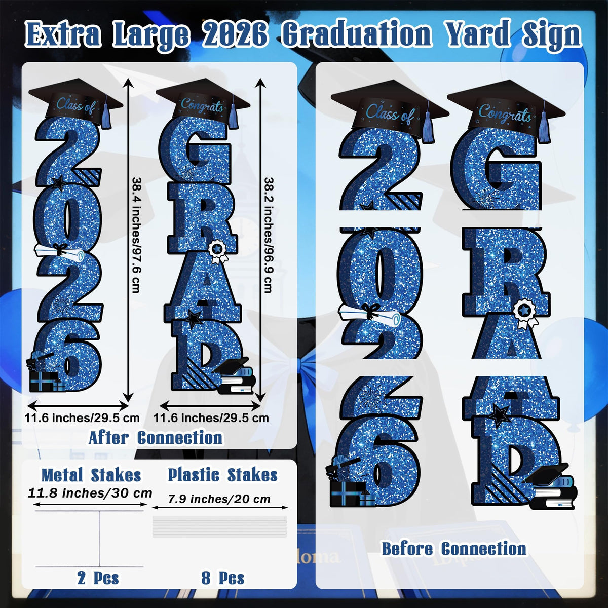 Vivantia 2026 yard sign with bold 2026 and GRAD lettering for ceremonies