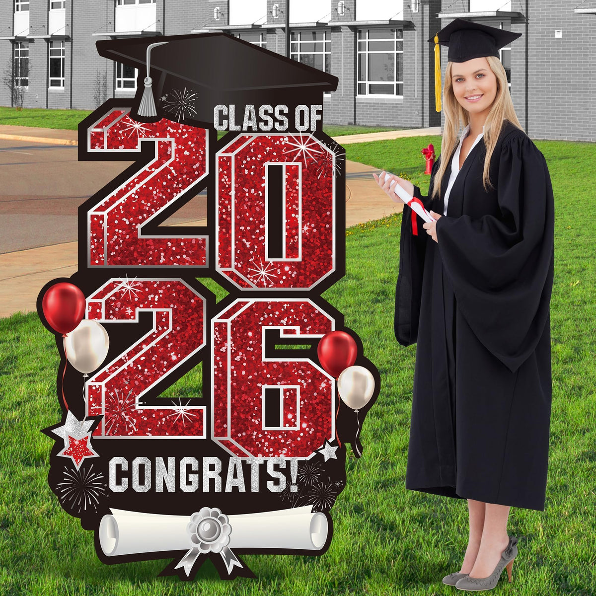 Vivantia 2026 yard sign full panel view for high visibility graduation display